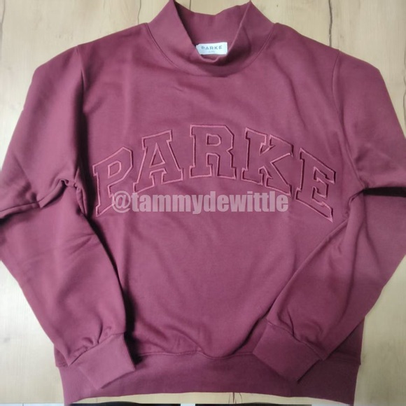 Parke Women's Varsity Mockneck Sweatshirt -- Maroon and Gray L/XL